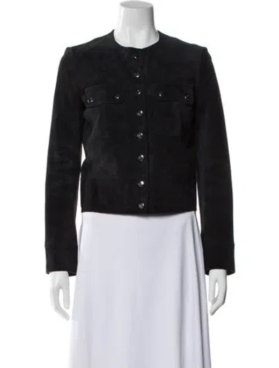 Pre-owned Isabel Marant Leather Evening Jacket In Gray