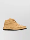 Isabel Marant Beige Leather Felsa Angle Boots In Yellow