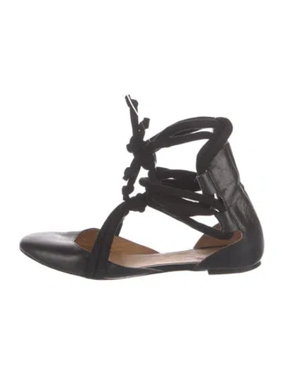 Pre-owned Isabel Marant Leather Flats In Black