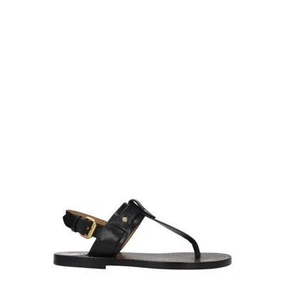 Isabel Marant Leather Flip-flop Women's Sandal In Black