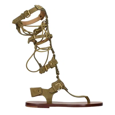 Isabel Marant Leather Flip-flop Women's Sandals In Gray