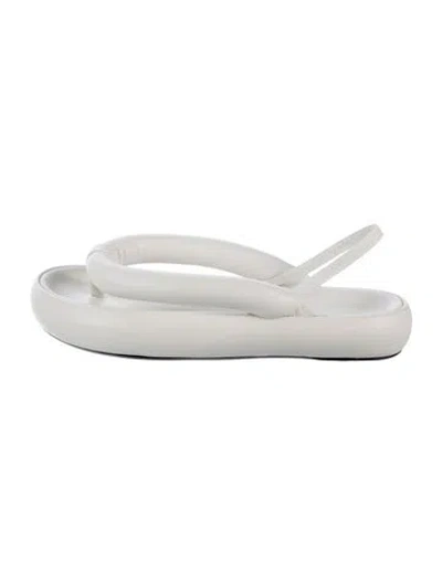 Pre-owned Isabel Marant Leather Flip Flops In White