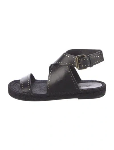 Pre-owned Isabel Marant Leather Gladiator Sandals In Black