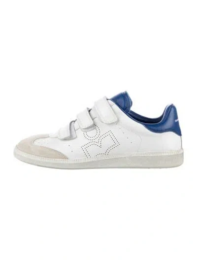 Pre-owned Isabel Marant Leather Graphic Print Sneakers In White