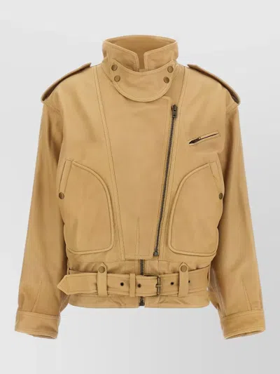 Isabel Marant Leather Jacket In Brown
