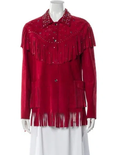 Pre-owned Isabel Marant Leather Jacket In Red