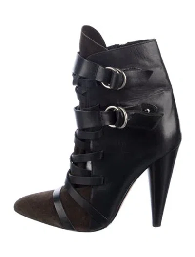 Pre-owned Isabel Marant Leather Lace-up Boots In Black