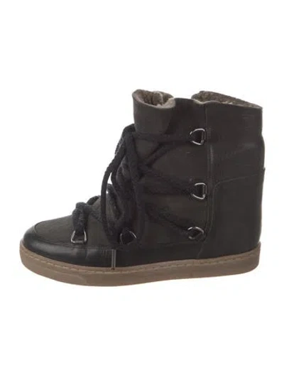 Pre-owned Isabel Marant Leather Lace-up Boots In Black
