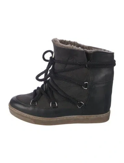 Pre-owned Isabel Marant Leather Lace-up Boots In Black