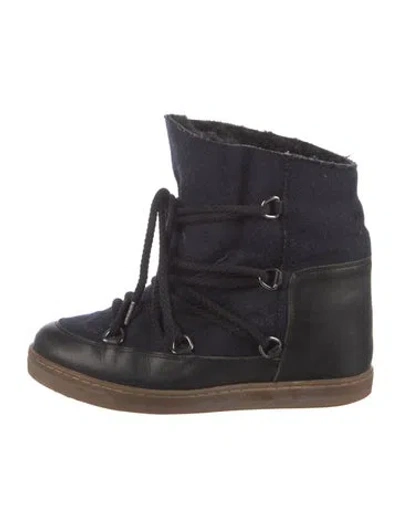 Pre-owned Isabel Marant Leather Lace-up Boots In Black