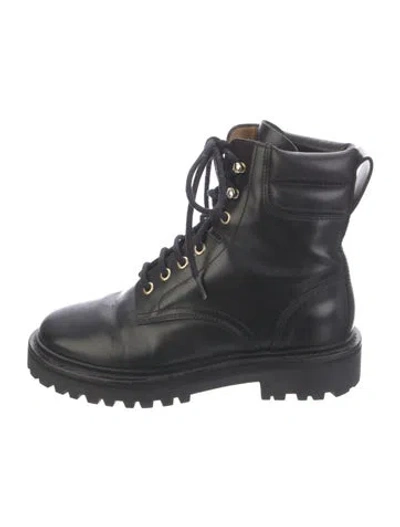 Pre-owned Isabel Marant Leather Lace-up Boots In Black
