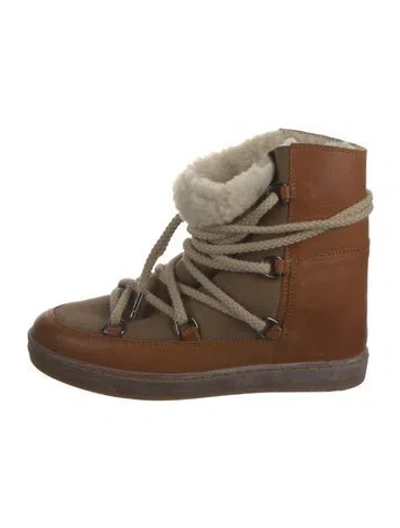 Pre-owned Isabel Marant Leather Lace-up Boots In Brown