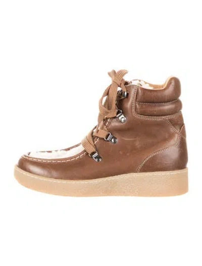 Pre-owned Isabel Marant Leather Lace-up Boots In Brown