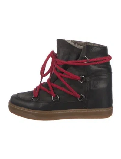 Pre-owned Isabel Marant Leather Lace-up Boots In Multi