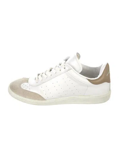 Pre-owned Isabel Marant Leather Lasercut Accents Sneakers In White