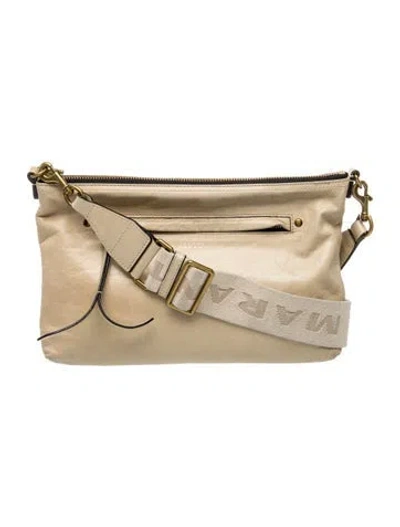 Pre-owned Isabel Marant Leather Messenger Bag In Neutrals