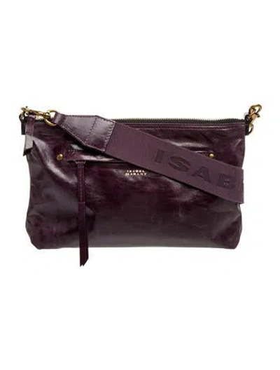 Pre-owned Isabel Marant Leather Messenger Bag In Purple
