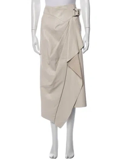 Pre-owned Isabel Marant Leather Midi Length Skirt In Neutral