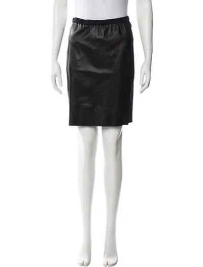 Pre-owned Isabel Marant Leather Mini Skirt In Black