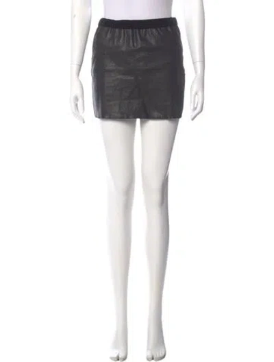 Pre-owned Isabel Marant Leather Mini Skirt In Black