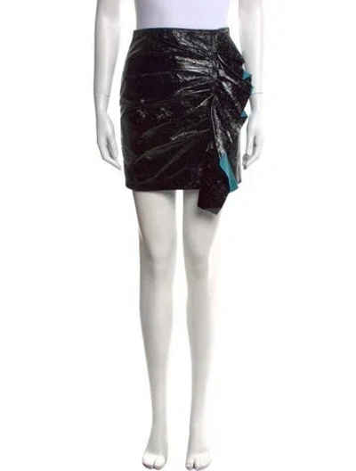 Pre-owned Isabel Marant Leather Mini Skirt W/ Tags In Multi