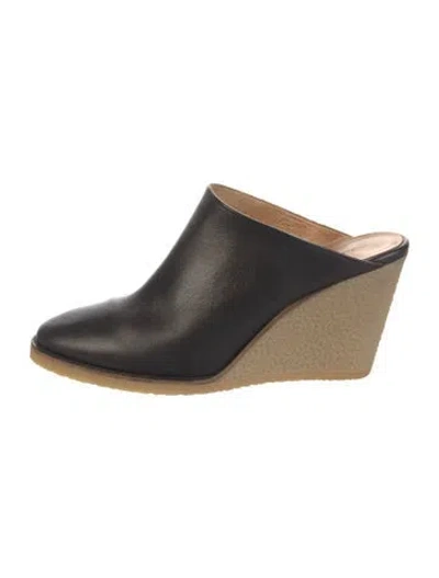 Pre-owned Isabel Marant Leather Mules In Black