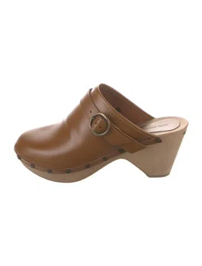 Pre-owned Isabel Marant Leather Mules In Brown