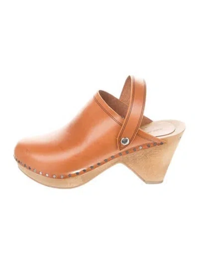 Pre-owned Isabel Marant Leather Mules In Brown