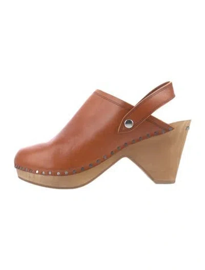 Pre-owned Isabel Marant Leather Mules In Brown