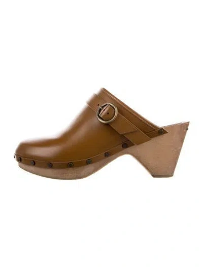 Pre-owned Isabel Marant Leather Mules In Brown