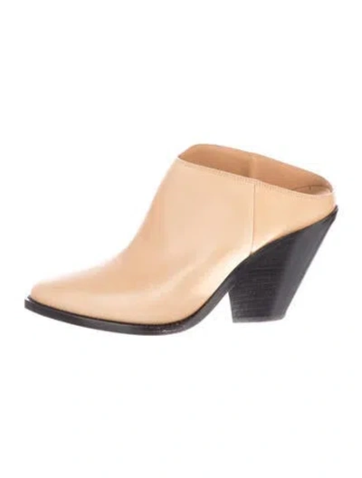 Pre-owned Isabel Marant Leather Mules In Neutral