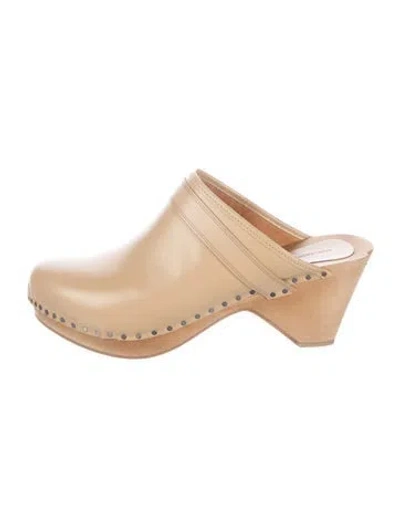 Pre-owned Isabel Marant Leather Mules In Neutral
