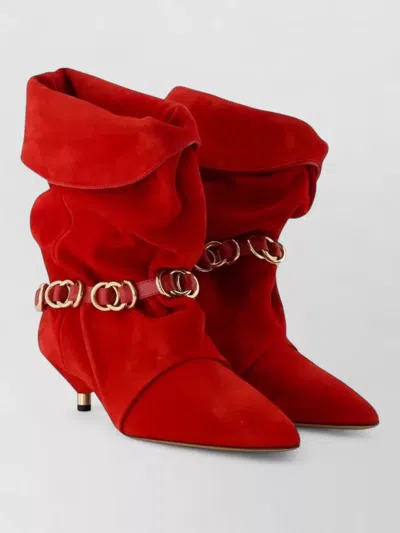 Isabel Marant Leather Mules In Red