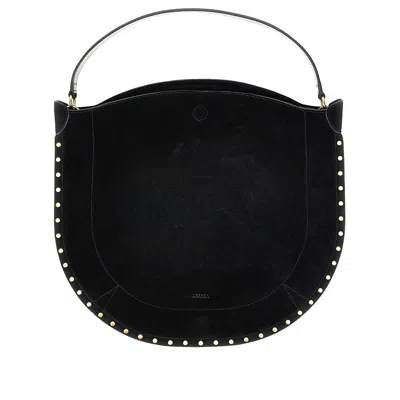 Isabel Marant Leather Oskan Hobo Soft Bag In Black