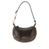 Isabel Marant Leather Oskan Moon Bag In Brown