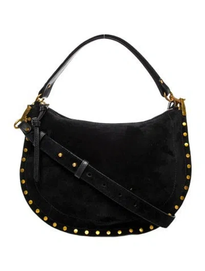 Pre-owned Isabel Marant Leather Oskan Soft Zipped Bag In Black