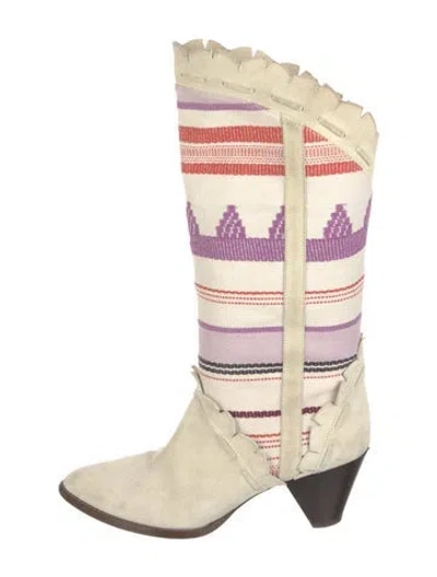 Pre-owned Isabel Marant Leather Printed Boots In Neutral