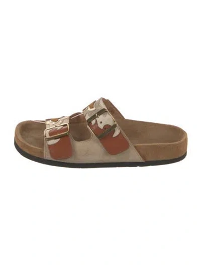 Pre-owned Isabel Marant Leather Printed Slides