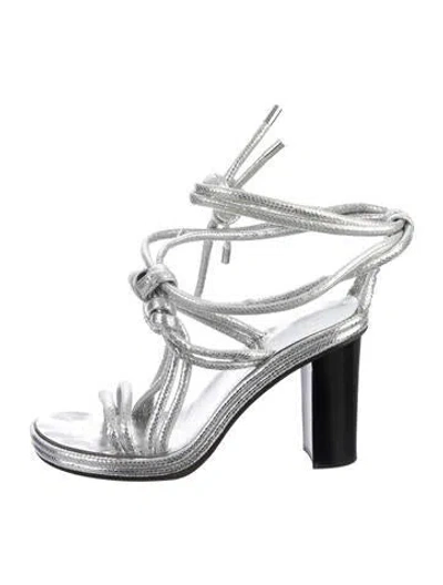 Pre-owned Isabel Marant Leather Pumps In Metallic/silver