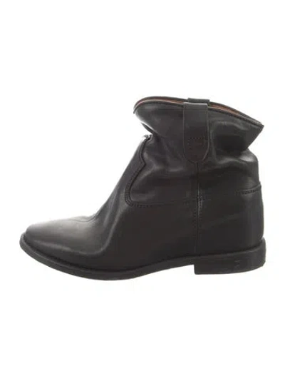 Pre-owned Isabel Marant Leather Rain Boots In Black