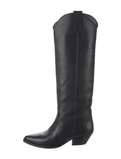 Pre-owned Isabel Marant Leather Riding Boots In Black