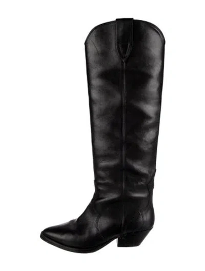 Pre-owned Isabel Marant Leather Riding Boots In Black