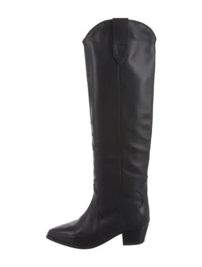 Pre-owned Isabel Marant Leather Riding Boots In Black