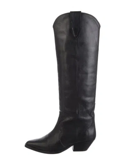 Pre-owned Isabel Marant Leather Riding Boots In Black