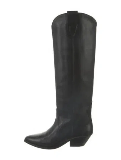 Pre-owned Isabel Marant Leather Riding Boots In Black