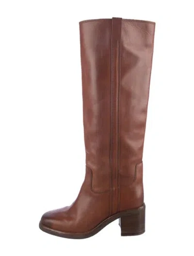 Pre-owned Isabel Marant Leather Riding Boots In Brown
