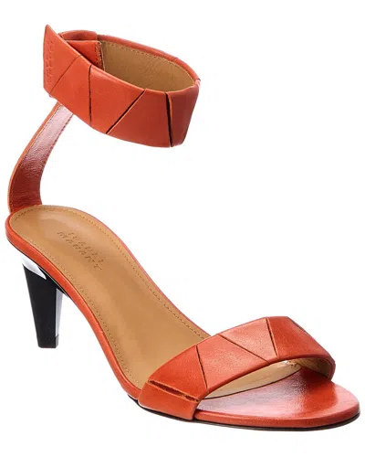 Isabel Marant Leather Sandal In Orange