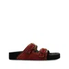 Isabel Marant Lennyo Suede Buckle Sandals