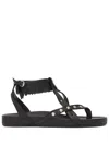 Isabel Marant Embellished Leather Straps Sandals In Black