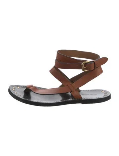 Pre-owned Isabel Marant Leather Sandals In Brown